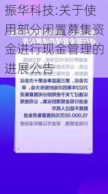 振华科技:关于使用部分闲置募集资金进行现金管理的进展公告