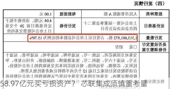 58.97亿元买亏损资产？ 芯联集成须慎重考量