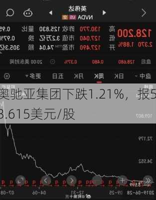 奥驰亚集团下跌1.21%，报53.615美元/股