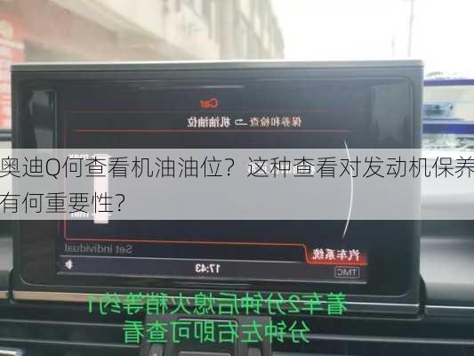 奥迪Q何查看机油油位？这种查看对发动机保养有何重要性？