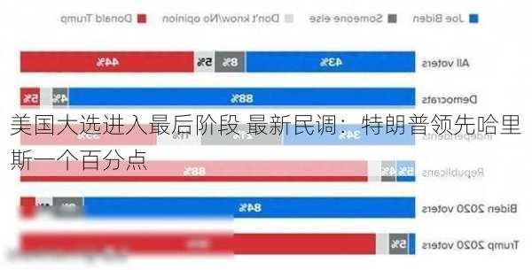 美国大选进入最后阶段 最新民调：特朗普领先哈里斯一个百分点