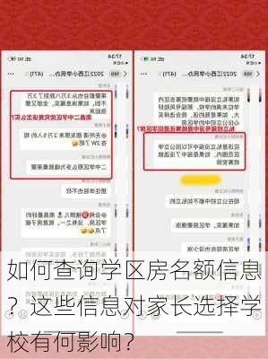 如何查询学区房名额信息？这些信息对家长选择学校有何影响？