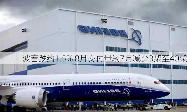 波音跌约1.5% 8月交付量较7月减少3架至40架