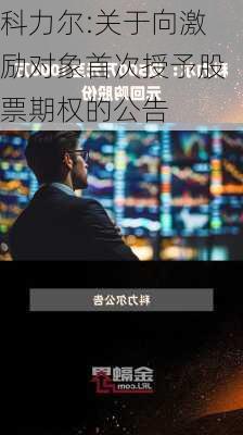 科力尔:关于向激励对象首次授予股票期权的公告