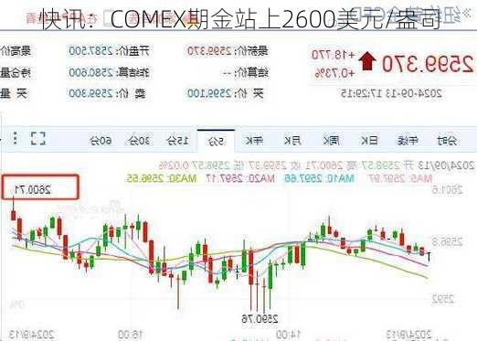 快讯：COMEX期金站上2600美元/盎司