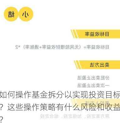 如何操作基金拆分以实现投资目标？这些操作策略有什么风险和收益？