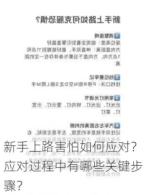 新手上路害怕如何应对？应对过程中有哪些关键步骤？