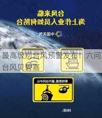 最高级别台风预警发布！六问台风贝碧嘉