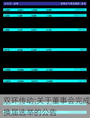 双环传动:关于董事会完成换届选举的公告