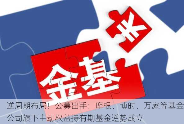 逆周期布局！公募出手：摩根、博时、万家等基金公司旗下主动权益持有期基金逆势成立