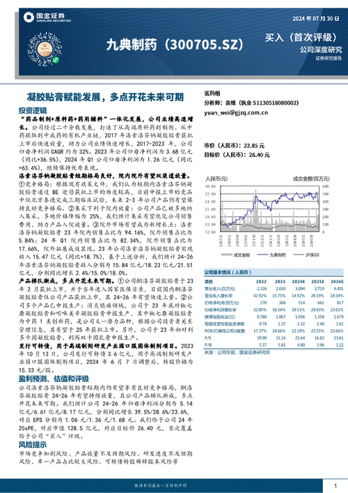 九典制药(300705)：业绩保持快速增长 持续打造外用贴膏产品矩阵