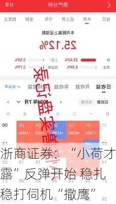 浙商证券：“小荷才露”反弹开始 稳扎稳打伺机“撒鹰”