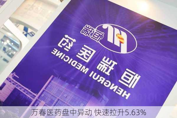 万春医药盘中异动 快速拉升5.63%