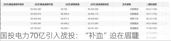 国投电力70亿引入战投：“补血”迫在眉睫