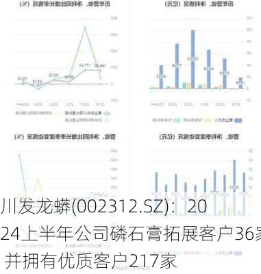 川发龙蟒(002312.SZ)：2024上半年公司磷石膏拓展客户36家， 并拥有优质客户217家