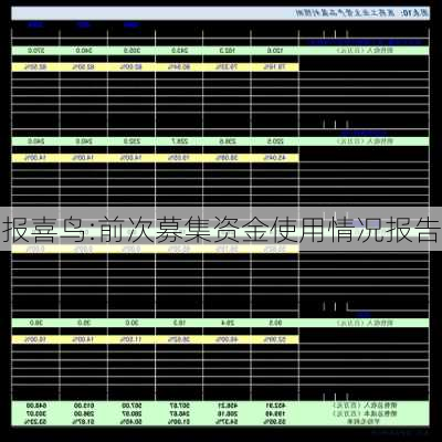 报喜鸟:前次募集资金使用情况报告