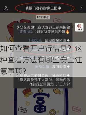 如何查看开户行信息？这种查看方法有哪些安全注意事项？