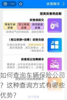如何查询车辆保险公司？这种查询方式有哪些优势？