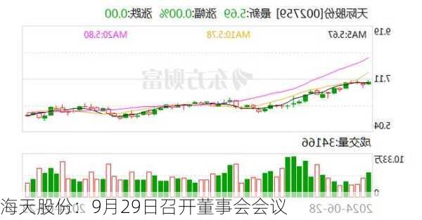 海天股份：9月29日召开董事会会议