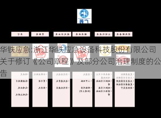 华铁应急:浙江华铁应急设备科技股份有限公司关于修订《公司章程》及部分公司治理制度的公告