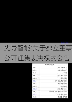 先导智能:关于独立董事公开征集表决权的公告