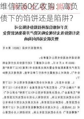 维信诺60亿收购：高负债下的馅饼还是陷阱？