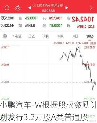 小鹏汽车-W根据股权激励计划发行3.2万股A类普通股