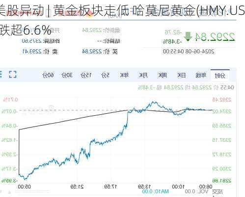 美股异动 | 黄金板块走低 哈莫尼黄金(HMY.US)跌超6.6%