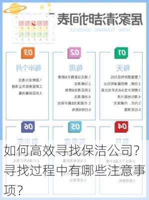 如何高效寻找保洁公司？寻找过程中有哪些注意事项？