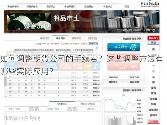 如何调整期货公司的手续费？这些调整方法有哪些实际应用？