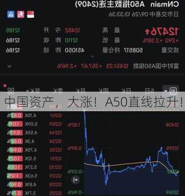 中国资产，大涨！A50直线拉升！