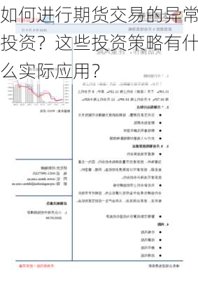 如何进行期货交易的异常投资？这些投资策略有什么实际应用？