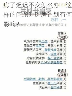 房子迟迟不交怎么办？这样的问题对购房计划有何影响？