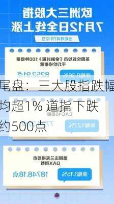 尾盘：三大股指跌幅均超1% 道指下跌约500点