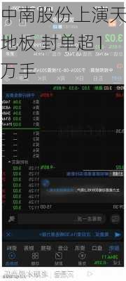 中南股份上演天地板 封单超1万手