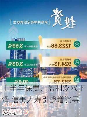 上半年保费、盈利双双下滑 信美人寿引战增资寻变局