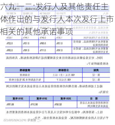 六九一二:发行人及其他责任主体作出的与发行人本次发行上市相关的其他承诺事项