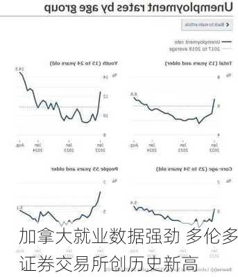 加拿大就业数据强劲 多伦多证券交易所创历史新高