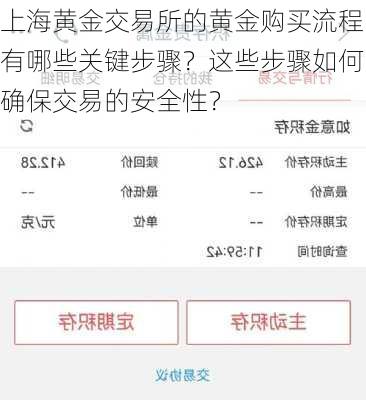 上海黄金交易所的黄金购买流程有哪些关键步骤？这些步骤如何确保交易的安全性？