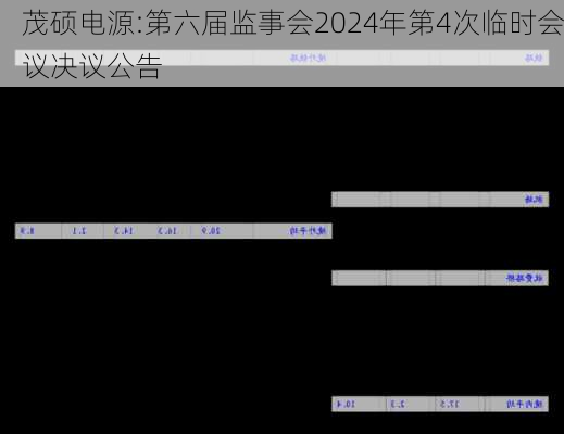 茂硕电源:第六届监事会2024年第4次临时会议决议公告