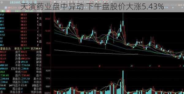 天演药业盘中异动 下午盘股价大涨5.43%