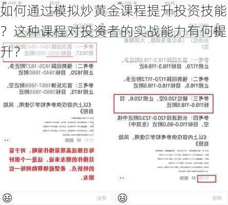 如何通过模拟炒黄金课程提升投资技能？这种课程对投资者的实战能力有何提升？