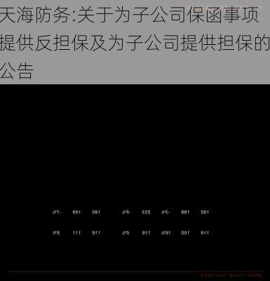 天海防务:关于为子公司保函事项提供反担保及为子公司提供担保的公告