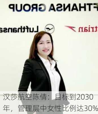 汉莎航空陈倩：目标到2030年，管理层中女性比例达30%