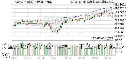 美国房地产投资盘中异动 下午盘股价大跌5.23%