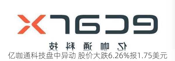 亿咖通科技盘中异动 股价大跌6.26%报1.75美元