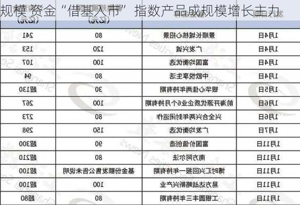 规模 资金“借基入市” 指数产品成规模增长主力