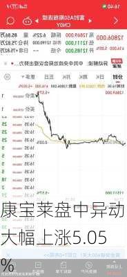 康宝莱盘中异动 大幅上涨5.05%