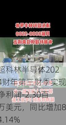 超科林半导体2024财年第三财季实现净利润-2.30百万美元，同比增加84.14%