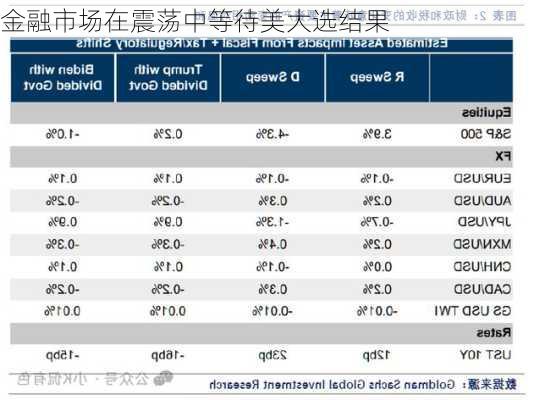 金融市场在震荡中等待美大选结果